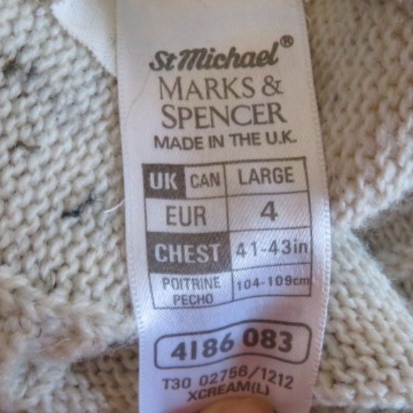 Vintage Marks & Spencer WOOL Blend Men's SWEATER Large (K177) - Picture 8 of 9